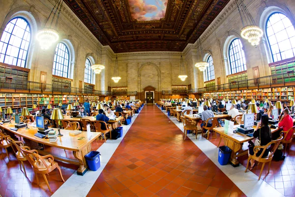 Belső híres régi New York Public Library — Stock Fotó