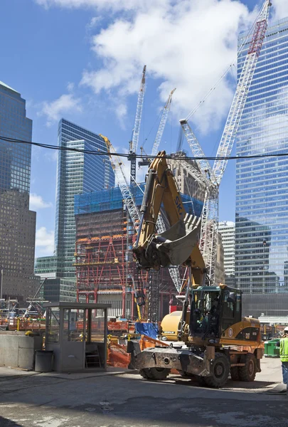 Byggarbetsplatsen i ground zero, new york — Stockfoto