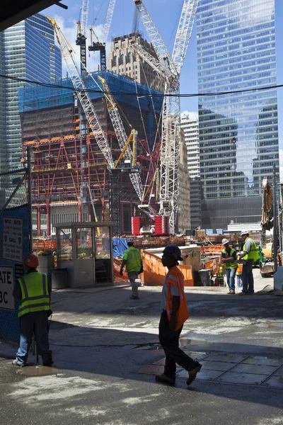 Staveniště v ground zero, new york — Stock fotografie