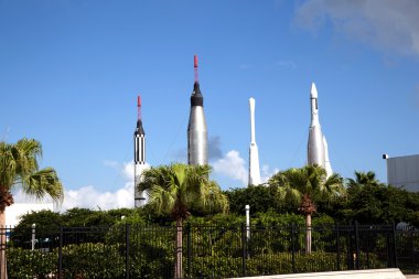 Rocket Garden at Kennedy Space Center clipart