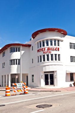 ocean drive miami Beach art deco architec ile öğle manzaraya