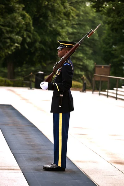Changing the guard in the afternoon at the grave of the unknown — Stock Photo, Image