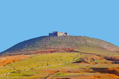 Santa Barbara of Guanapay Castle at Teguise, Lanzarote. Canary I clipart