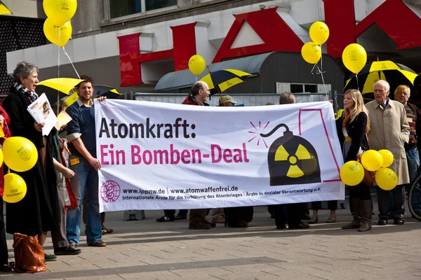 Manifestação pelo encerramento das centrais nucleares alemãs — Fotografia de Stock