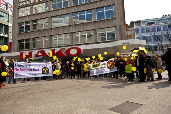 Demonstration för att stänga de tyska kärnkraftverken — Stockfoto