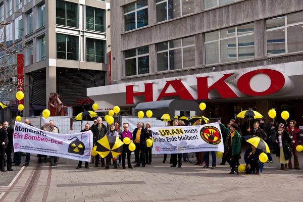 Demonstration för att stänga de tyska kärnkraftverken — Stockfoto