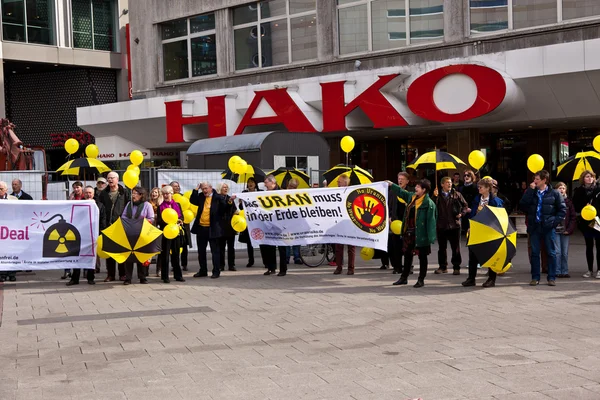 Demonstration für die Abschaltung der deutschen Atomkraftwerke — Stockfoto