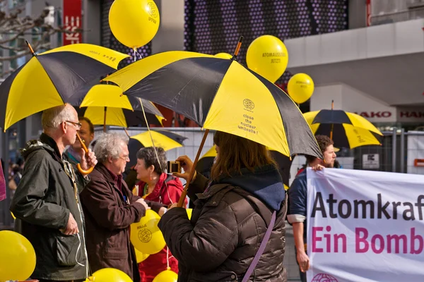 Demonstration für Abschaltung der deutschen Atomkraftwerke — Stockfoto