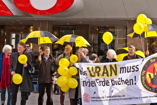 Демонстрация за закрытие немецкой атомной энергетики — стоковое фото