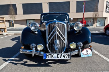 Beautiful oldtimer take place in the MTK Classics 2011 clipart