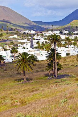 manzara lanzarote, küçük kasaba çıkıyor