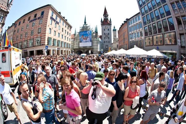 Vieren de christopher street day in München — Stockfoto