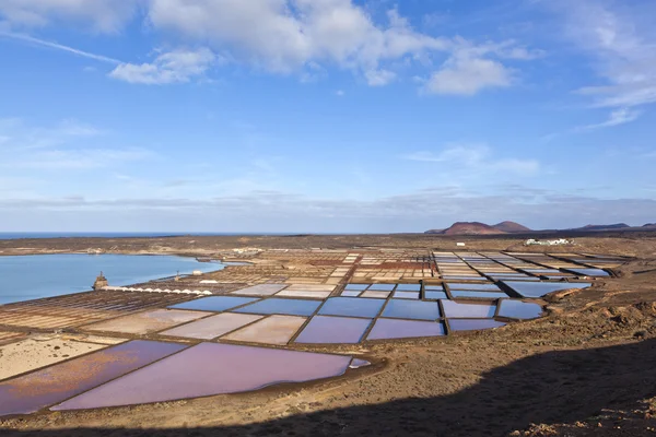 Zout raffinaderij, zoute van janubio, lanzarote — Stockfoto