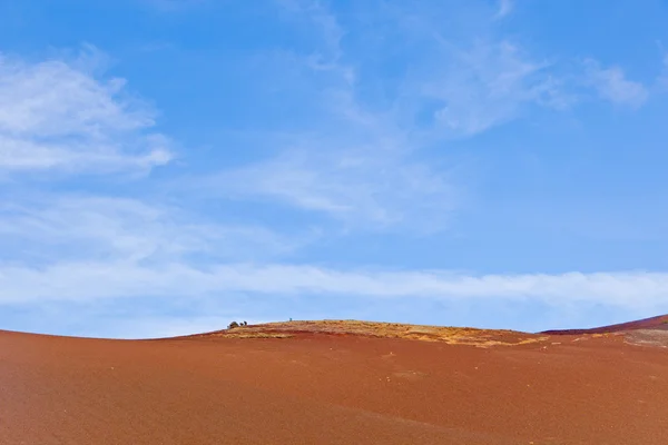 Sivatagi táj Timanfaya vulkáni területén — Stock Fotó