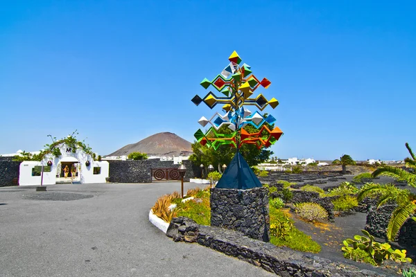 stock image Entrance and sculpure of an artist, Lanzarote,Spain