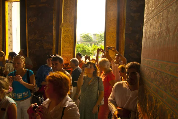 Liggande buddha i wat pho — Stockfoto