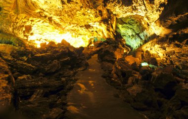 Cueva de Los Verdes in Lanzarote clipart