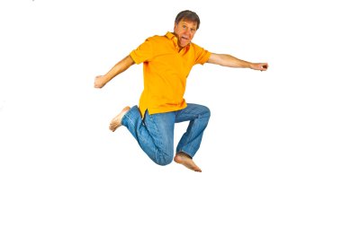 havada atlama adam portresi