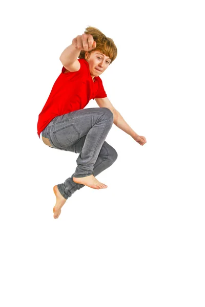 Retrato de adolescente saltando en el aire —  Fotos de Stock