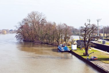 Watergate griesheim at river Main clipart