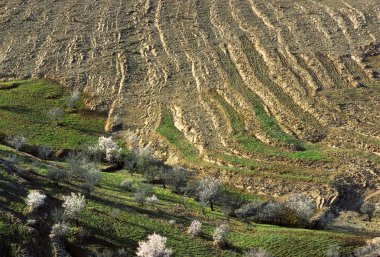 Günbatımında marocco içinde Atlas dağlarında manzara