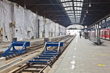 Railway station in Wiesbaden clipart