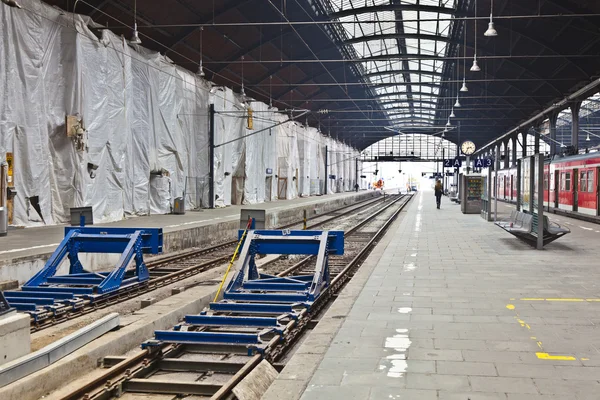 stock image Railway station in Wiesbaden