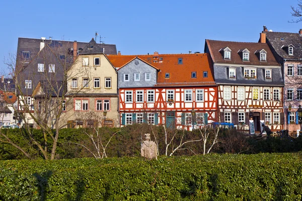 Красиві Фахверкові будинки у Франкфуртському Хехст — стокове фото