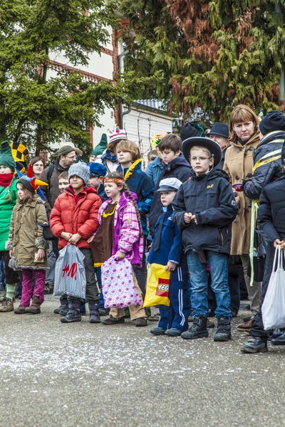 Spectateurs regarder le défilé de carnaval — Photo