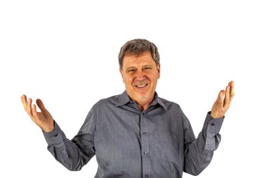 Leisure man looking friendly and positive clipart