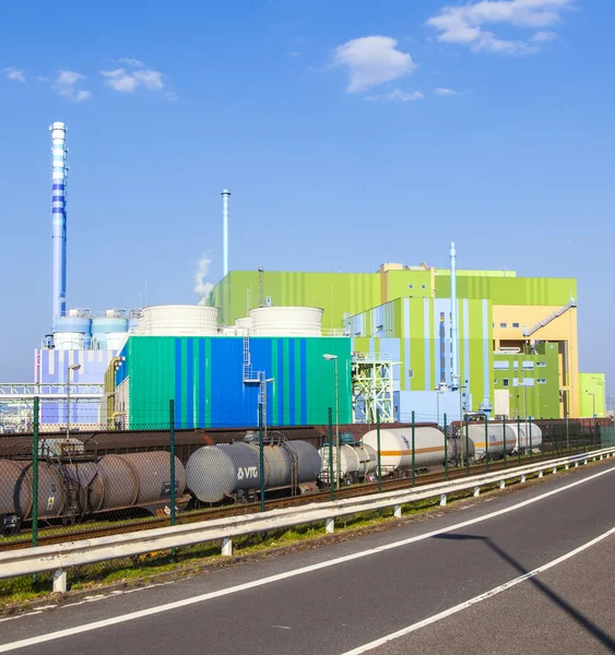 Power plant of an Industry Park in beautiful landscape near Fran — Stock Photo, Image