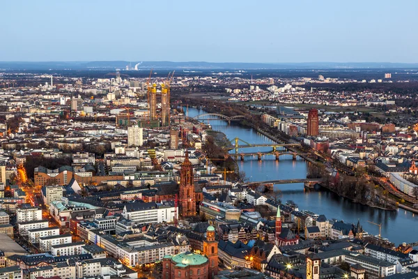 Frankfurt am Main à noite — Fotografia de Stock