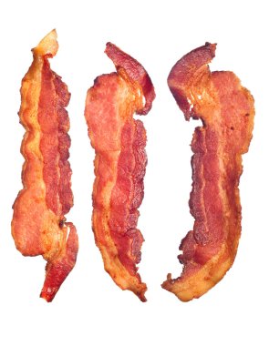 Cooked bacon strips clipart