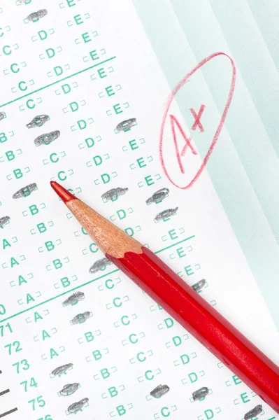 Graded test form — Stock Photo, Image