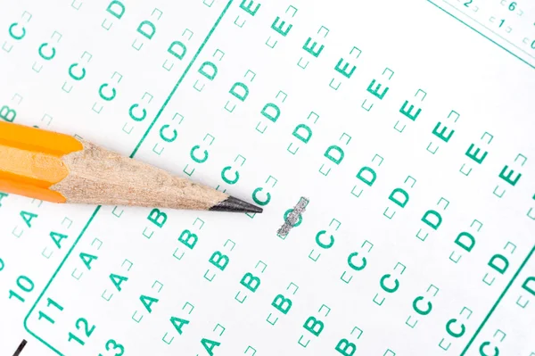 Pencil on test form — Stock Photo, Image