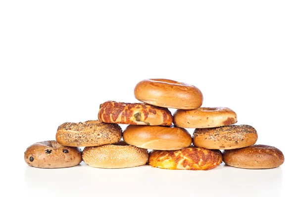 Bagels on white background — Stock Photo, Image