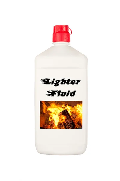 Charcoal lighter fluid — Stock Photo, Image