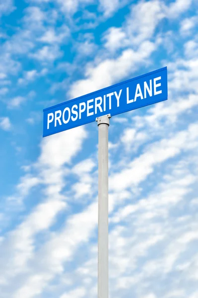 Prosperity street sign against sky — Stock Photo, Image