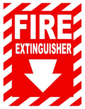 Fire extinguisher sign clipart