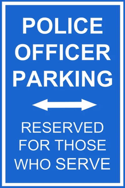 Polícia sinal de estacionamento — Fotografia de Stock