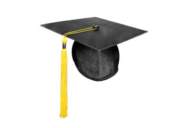 Graduation cap isolated on white clipart