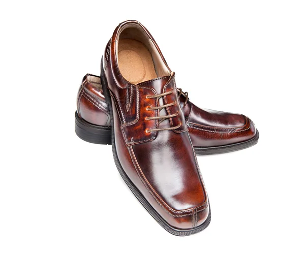 Brown leather shoes — Stock Photo, Image