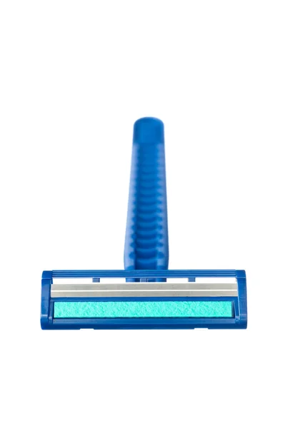 Blue disposable razor blade — Stock Photo, Image