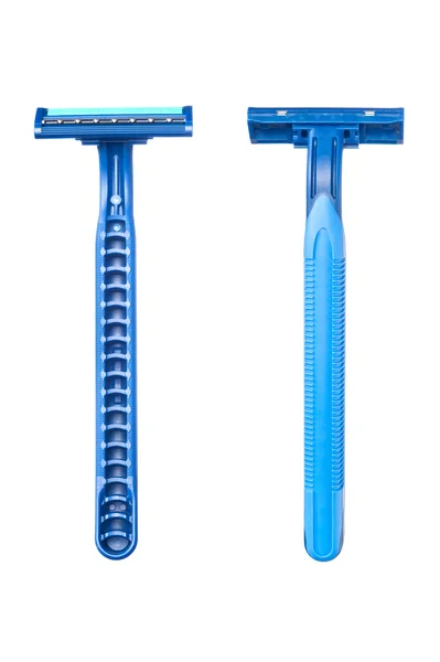 Blue disposable razor blade — Stock Photo, Image