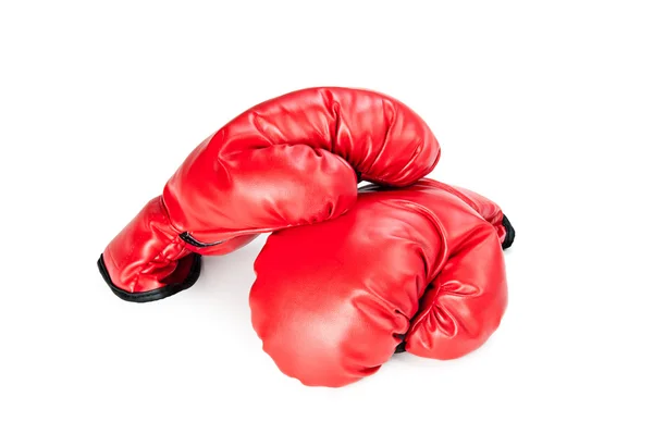 Боксерские перчатки на белом — стоковое фото