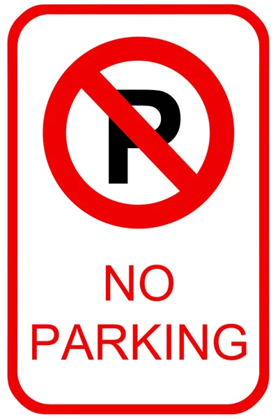 Nessun segno di parcheggio — Foto Stock