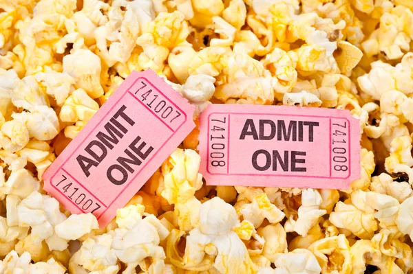 stock image Movie tickets and popcorn