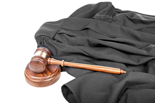 Gavel and gown — Stock Photo, Image