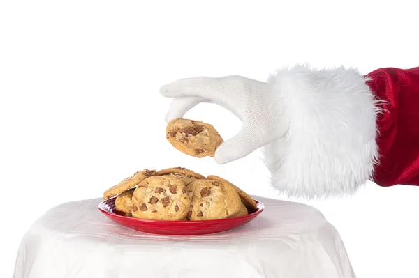 Père Noël saisissant cookie — Photo