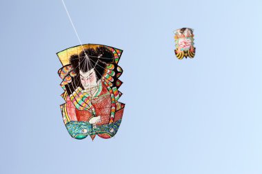 Japanese traditional paper kite clipart